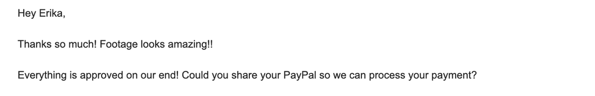 erikaesch_ugc's tweet photo. In my inbox yesterday and I got paid today! 🙏 Me? I delivered earlier than expected and added extra footage for the brand. Things like this help build trust and create strong relationships with new clients. Reliability and professionalism go a long way! #ugctip #ugccreator #ugc https://t.co/P5xtlP0zVr