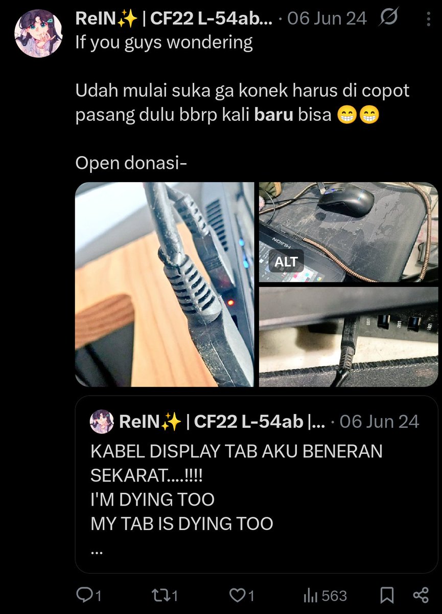 ReIN1324's tweet photo. Big purchase :
> Beli LAPTOP (lenovo) 
> Beli DISPLAY PEN (xp pen) 
> Beli TABLET (huawei) 
> Beli HP (emergency funds soalnya hpnya ilang dadakan) ((somay)) 
> Bayar kuliah udah 3 semester bayar sendiri (wow 30jut—) 

Aku berterimakasih banget kepada semua clientku dan moots🥹🫶 https://t.co/KMAYvK0UYN