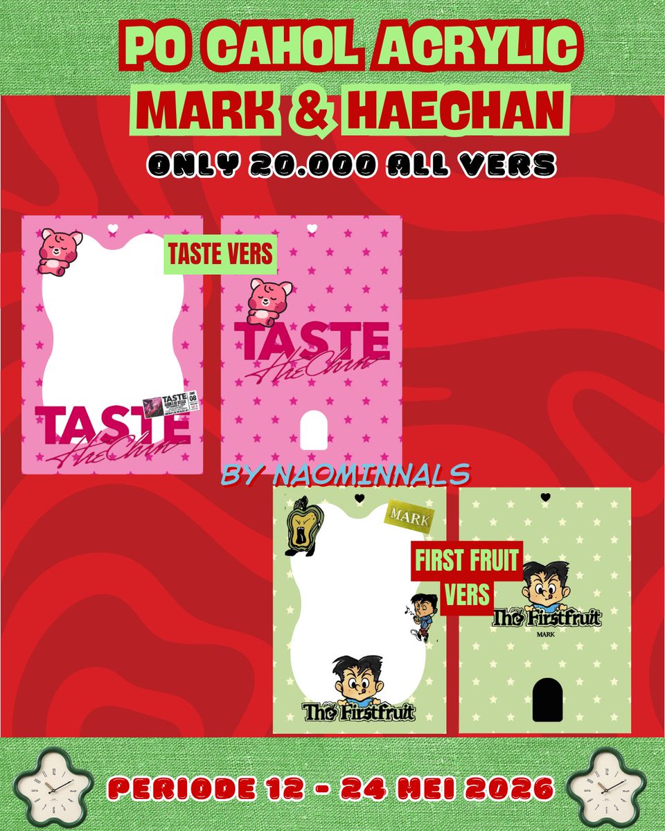 HELP RT‼️💌

.✦ ݁˖ PO CAHOL ACRYLIC NCT JNJM &amp; MAHAE by naominals ✦ ݁˖

📍Jakarta Timur
📆12 - 24 Mei 2026
💢TIDAK OPEN UNTUK RESELLER 
💌All Profit akan di donasikan untuk <a href="/JNJMPROJECT_ID/">JNJM Project ID 🇮🇩</a> 
✅DM <a href="/n4ominst/">mi—nao🔕 KINDLY TAG AFTER DM, jgn follow😔</a> for more info

🔗: forms.gle/92wVMzB2d8n7bN…