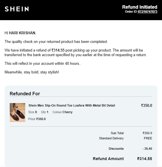 ihari_krishan's tweet photo. Hey @SHEIN_Official, it’s been over a month since I returned my order due to size issues, and I’m STILL waiting for my refund.

You were quick to take my money, so why are you so slow to return it? Stop holding my cash hostage! Fix this NOW. 💸🔥

#SHEIN #ConsumerNightmare https://t.co/eTcVrBcPI2
