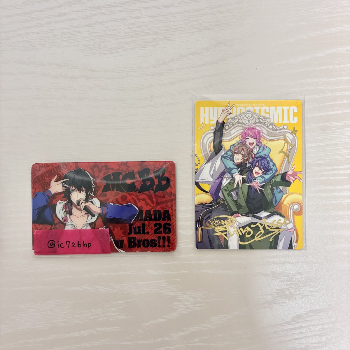 ic726hp's tweet photo. 【交換】 ヒプノシスマイク ヒプマイ ヒプムビ Blu-ray 円盤 特典 トレカ カード

譲→ シブヤ

求→ イケブクロ

郵送での交換を希望しております。
検索からもお気軽にお声かけください。 https://t.co/x2f64sZzcJ
