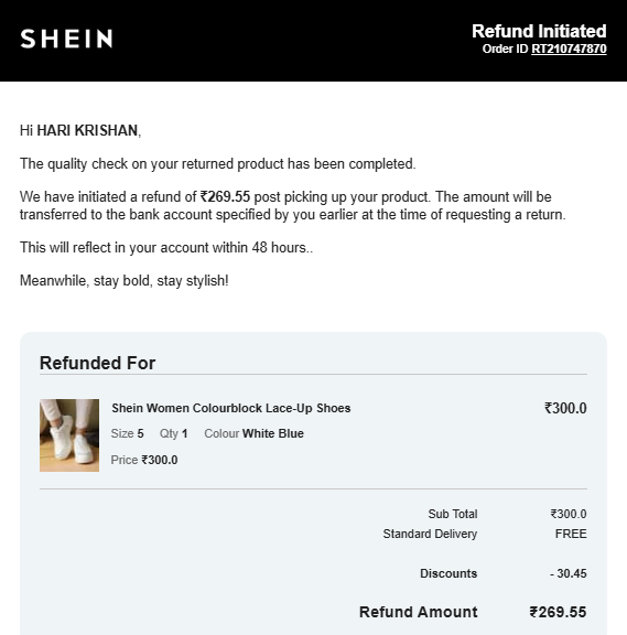 ihari_krishan's tweet photo. Hey @SHEIN_Official, it’s been over a month since I returned my order due to size issues, and I’m STILL waiting for my refund.

You were quick to take my money, so why are you so slow to return it? Stop holding my cash hostage! Fix this NOW. 💸🔥

#SHEIN #ConsumerNightmare https://t.co/eTcVrBcPI2