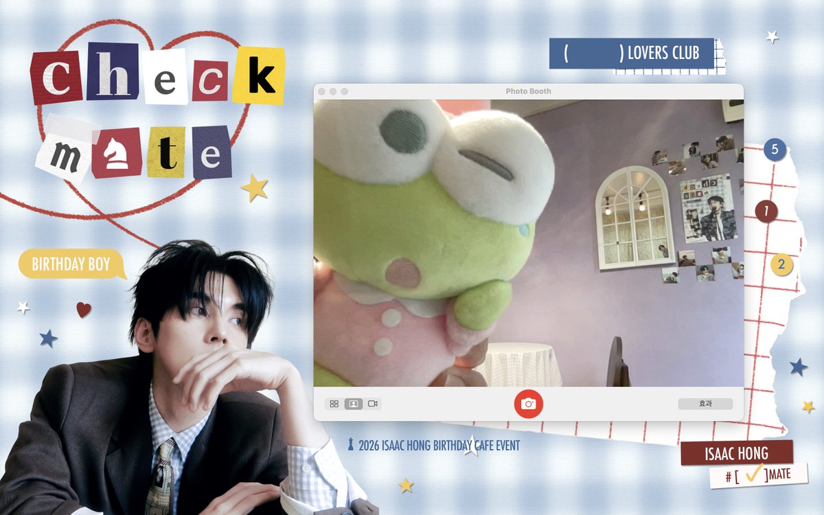 isaac_event's tweet photo. ٠ ⭑ ݁ .♟️ִ ࣪ ✮₊ ˚.🏁
𝙄𝙎𝘼𝘼𝘾 𝙃𝙊𝙉𝙂 𝘽𝙄𝙍𝙏𝙃𝘿𝘼𝙔 𝘾𝘼𝙁𝙀 𝙀𝙑𝙀𝙉𝙏
✔️ 체크메이트 이벤트가 종료되었습니다. 방문해주신 모든 분들 감사합니다.
#CHECKMATE
#LETS_CHECK_ISAAC_OUT
#홍이삭 #ISAACHONG https://t.co/qlu76eMQDS