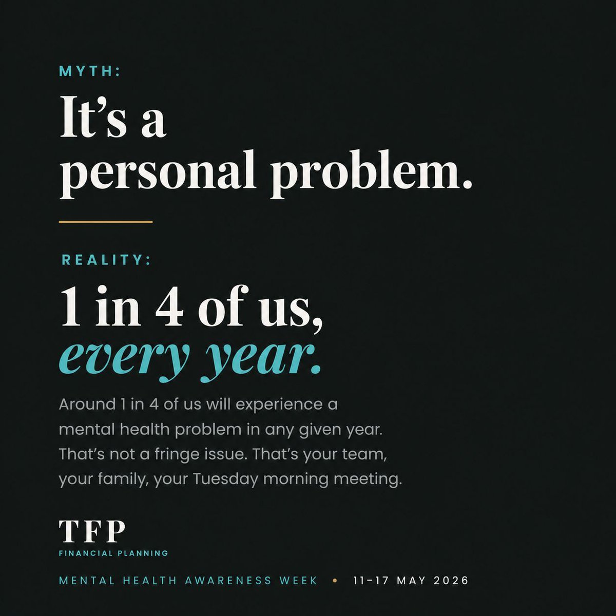 TFPplanning's tweet photo. Some things we have been talking about as a team the  week... and a few we all feel would be worth sharing.

Three myths that, even now, keep people from saying the thing out loud. Nothing groundbreaking. But noticing them is part of what this week is for. https://t.co/Vuy4c9klhV