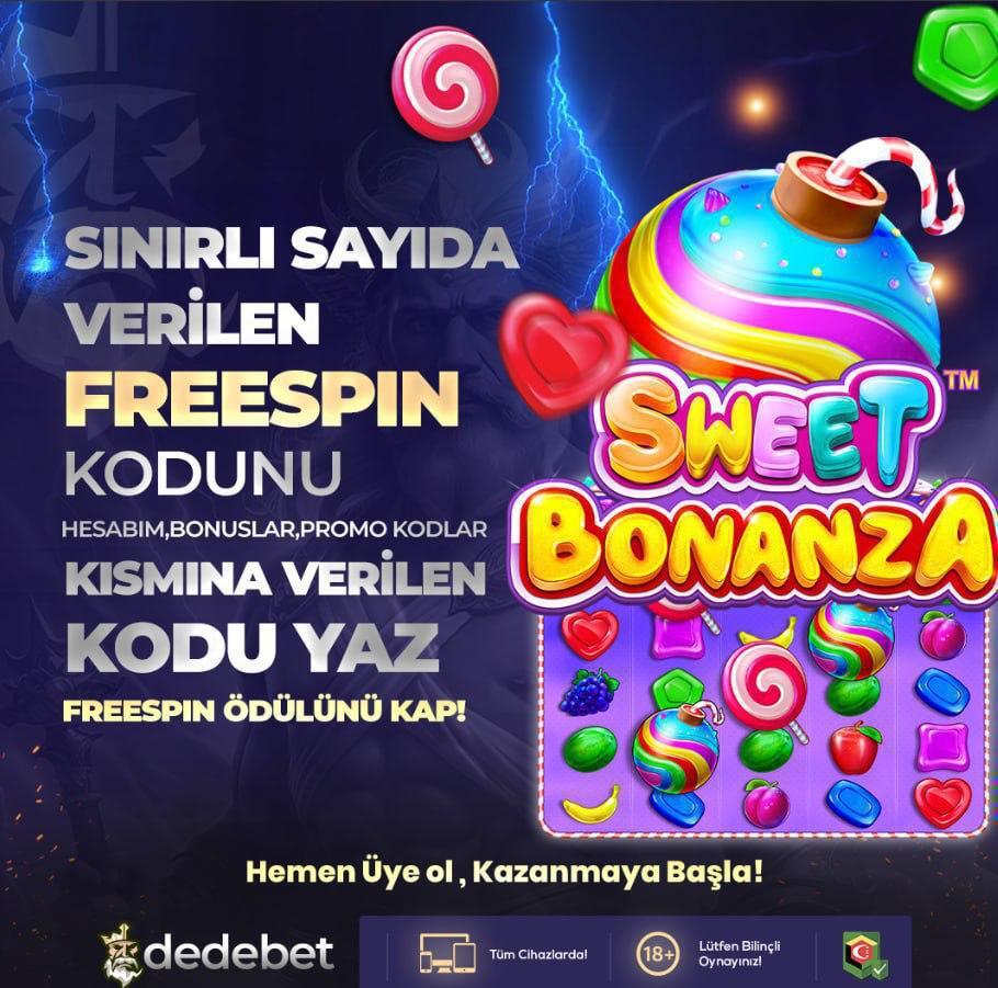dedeguncelx's tweet photo. 💎  Sweet Bonanza’da 100 kişiye 50 freespin Dedebet'te!

✨  𝙆𝙤𝙙: dede14dede

🤩 Yatırım şartı yoktur. Minimum ve maksimum kazanç tutarı 500₺'dir

🩷 Sadece 𝘀𝘄𝗲𝗲𝘁 𝗯𝗼𝗻𝗮𝗻𝘇𝗮 oyununda geçerlidir.  

💎 𝙂𝙪̈𝙣𝙘𝙚𝙡 𝙂𝙞𝙧𝙞𝙨̧: https://t.co/rbdCaZQOfl https://t.co/nyMv8aTUs4