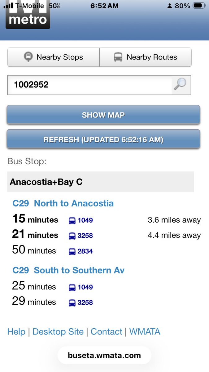 Texx8904's tweet photo. @wmata @Metrobusinfo can someone tell me if the 7 am C29, headed to Southern Ave, my usual bus is running today? It’s not tracking anywhere! Sighhhhh #anacostia #anacostiawoes #noaccounability https://t.co/MUeMV29aCP