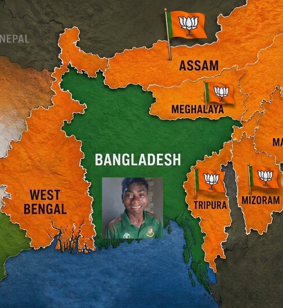 rajapaul_'s tweet photo. @NewsAlgebraIND চারদিকে গেরুয়া ঝড়, মাঝখানে সবুজ একা কাংলাদেশিদের ঘর!
#বিজেপি #WestBengal
#Bangladesh
#BJP
#Politics
#MapArt
#PoliticalMemes https://t.co/erl1YkdQEG
