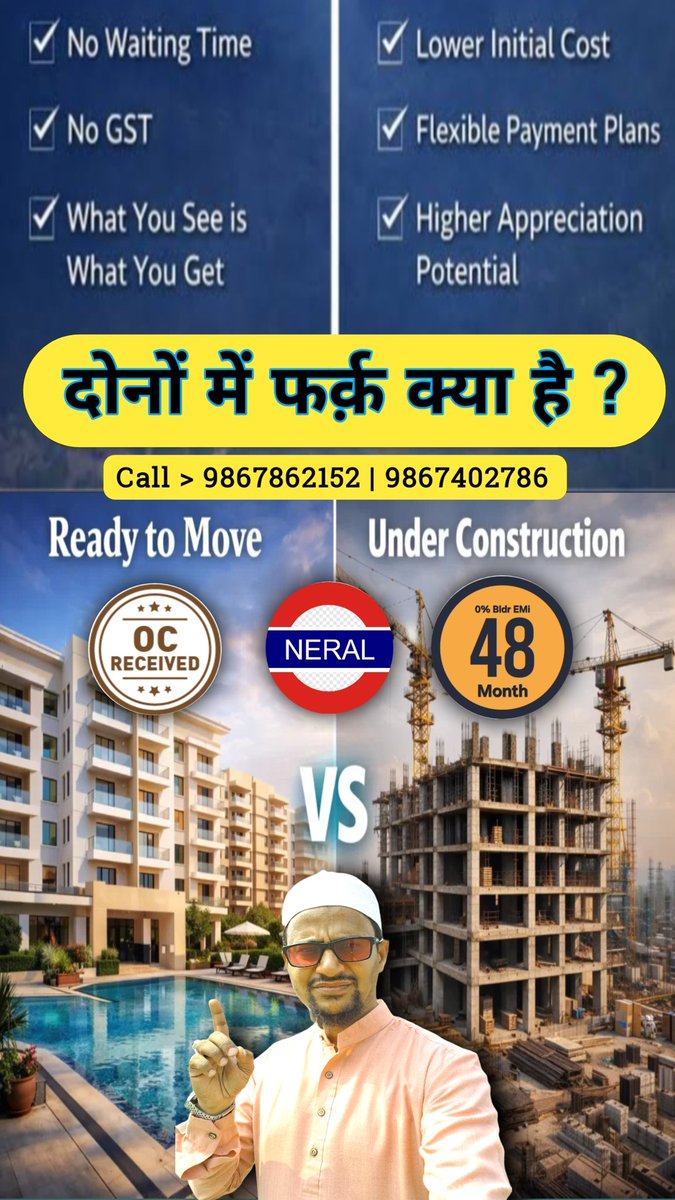 NeralProperties's tweet photo. Ready & Under Construction Flats में क्या फर्क़ है ☎️ 9867862152 #neral #property #1bhk #2bhk #flat #flats #mumbra #realestate #home #dharavi
Check Video >
https://t.co/0Sut8bMC6j https://t.co/51q1hLNEA0