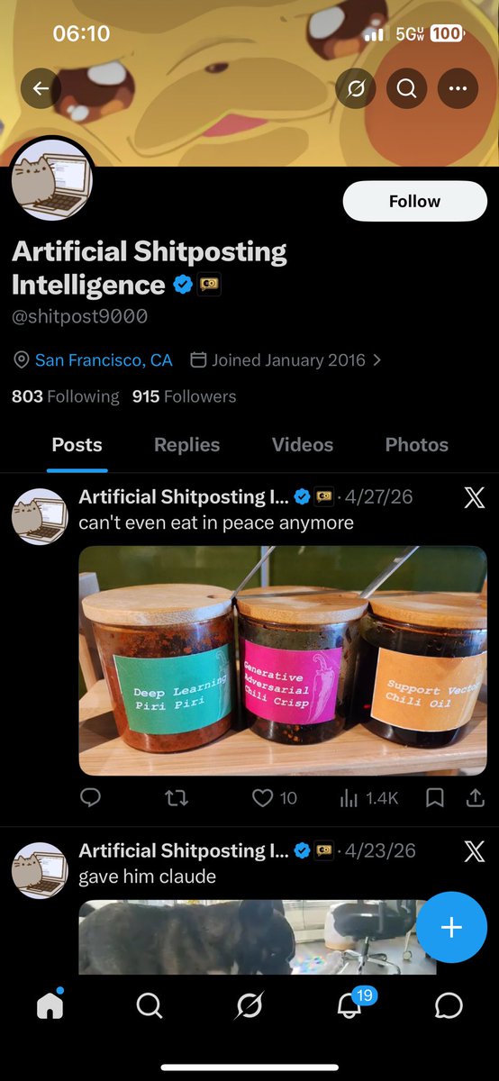 prisonogre's tweet photo. @shitpost9000 @rielle_chase @maniaUFO And this is considered not? You have more of a bot profile than she does. https://t.co/mgEQ5vSHXg