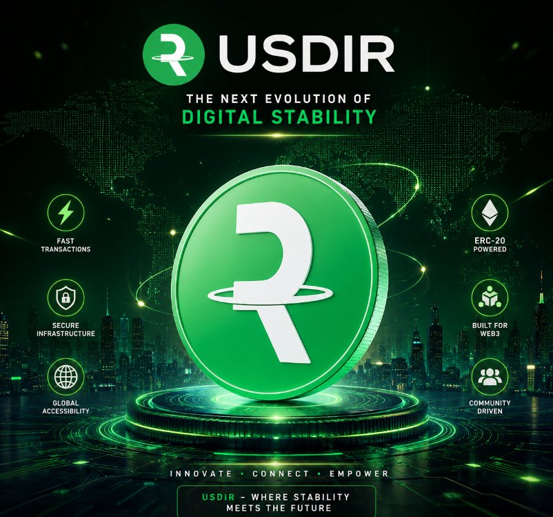 USDIR_USDIR's tweet photo. Built on Ethereum ERC-20 technology, USDIR represents a modern vision for secure, transparent, and globally connected digital finance.
🌍 Web3 Ready
⚡ Fast & Secure
🔒 Blockchain Powered
$USDIR #USDIR #TOKEN #ETHEREUM #ERC20 #Blockchain https://t.co/VrDlYwXofu