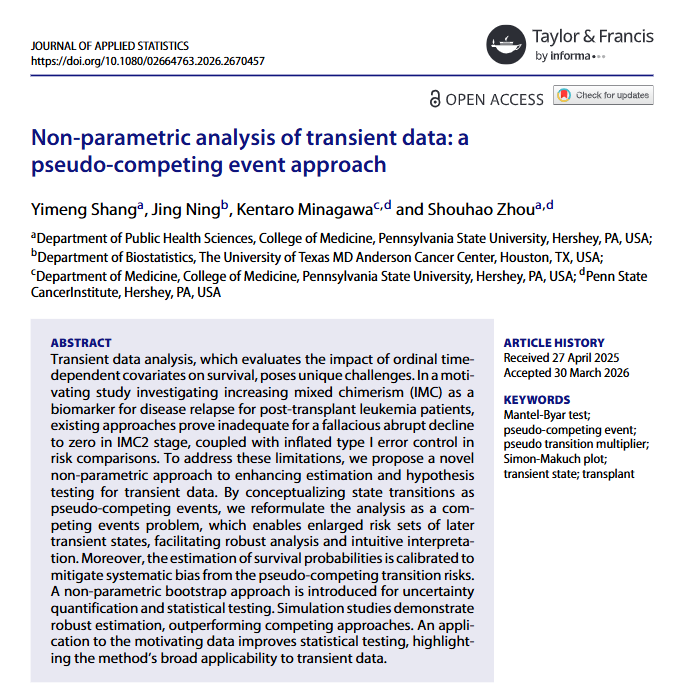 Journal of Applied Statistics & JAS: Enviro Stats tweet media