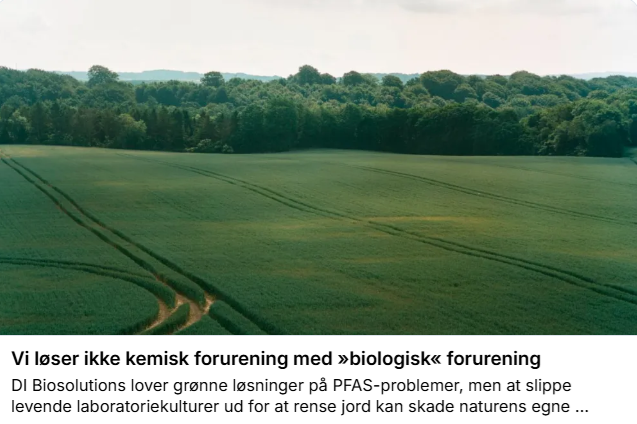 GMWatch's tweet photo. We don't solve chemical pollution with "biological" pollution. Releasing live GM lab cultures—whose unintended spread will be impossible to control—risks permanently damaging nature's own ecosystems. This Danish article is well worth a machine translate. https://t.co/Rg5poKKEde https://t.co/OyT5bS3tri