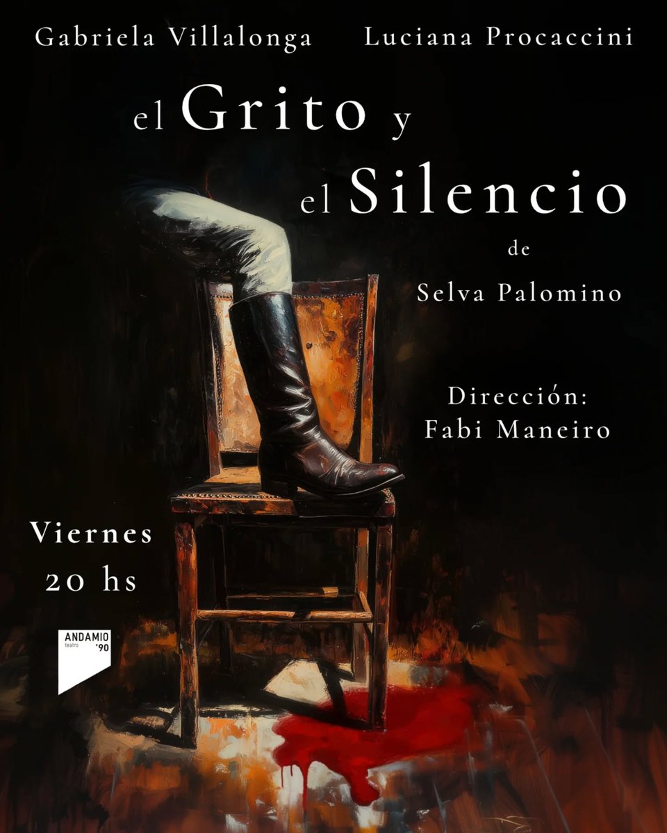 adrianamonic's tweet photo. El grito y el silencio" de Selva Palomino  Dirección de Fabi Maneiro / Gabriela Villalonga y Luciana Procaccini
Andamio'90 Función: viernes 20:00 h
La otra historia de Julio Argentino Roca.Dos mujeres unidas x un lazo indestructible. poder, abuso, social manipulación, violencia https://t.co/T05Wg8psIo