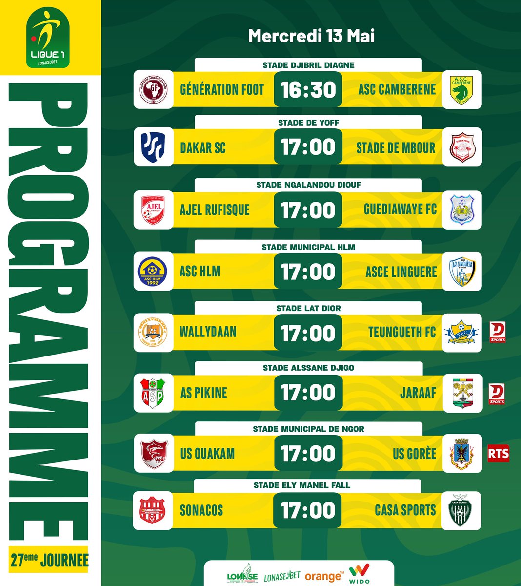 Ligue Sénégalaise de Football Professionnel tweet media
