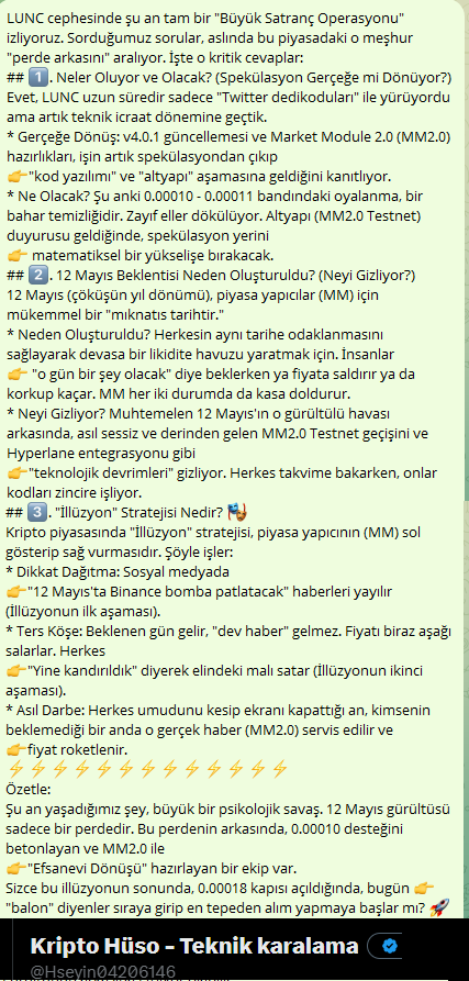 Hseyin04206146's tweet photo. #LUNC #USTC #MarketMaker #İllüzyonStratejisi #MarketModule2 #CryptoStrategy
#lunc ta neler oluyor-olacak? (1 dolar hayal mi?)
işte detaylar👇 https://t.co/JOUIxAC9Jy