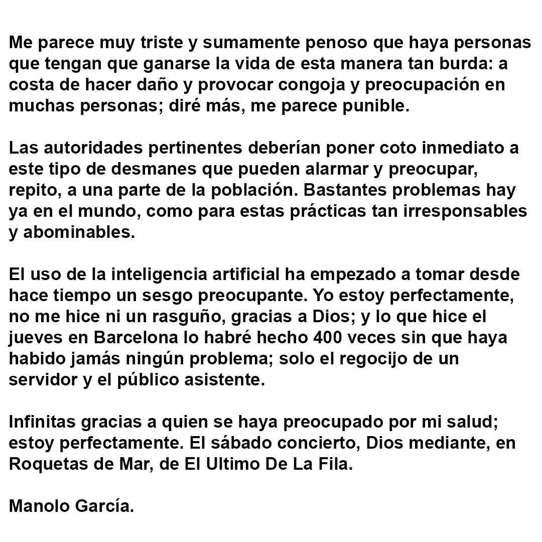 Manolo Garcia y compañía! tweet media