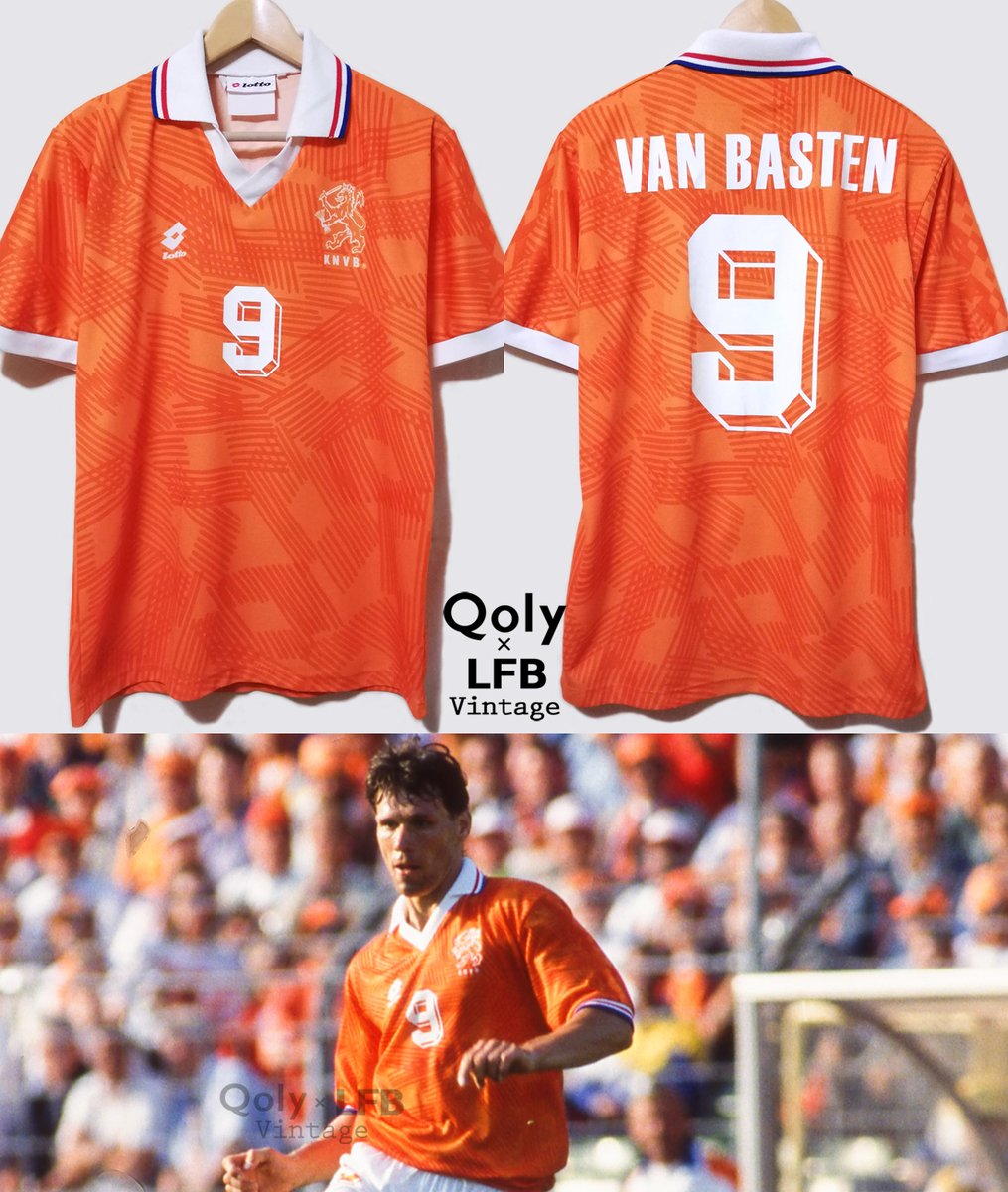 古着/Used】 🇳🇱オランダ代表 1992 Lotto ホーム半袖 ユニフォーム #9