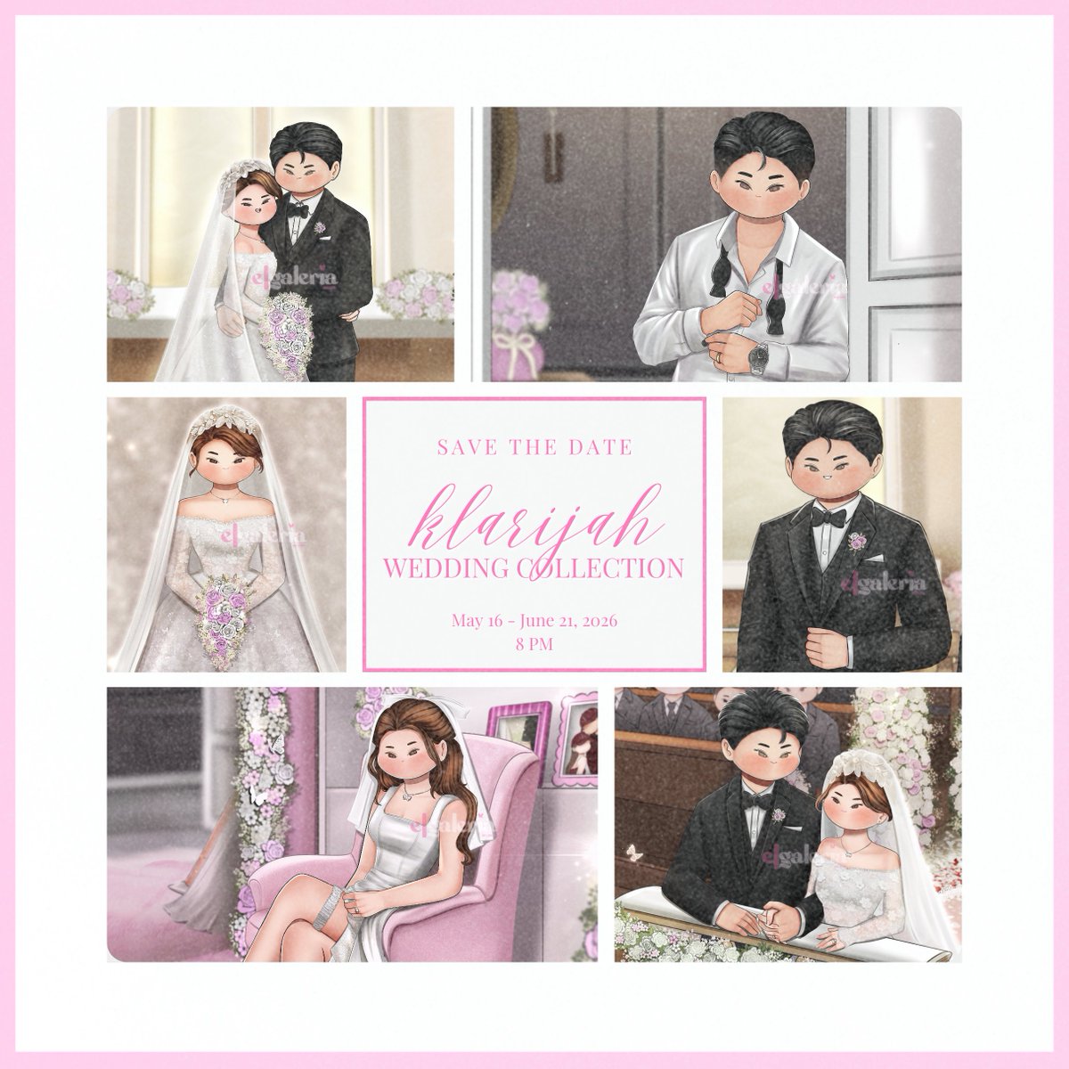 elgaleria_'s tweet photo. 𝐊𝐋𝐀𝐑𝐈𝐉𝐀𝐇 𝐖𝐞𝐝𝐝𝐢𝐧𝐠 𝐂𝐨𝐥𝐥𝐞𝐜𝐭𝐢𝐨𝐧 ⛪️♾

May 16 - June 21, 2026 | 8 PM https://t.co/RJFaY6uEm0