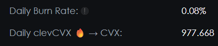 0xC_Lever's tweet photo. The latest incentives from @VotiumProtocol and @StakeDAOHQ VM2 have been harvested ✅

🔒 $CVX Locked: 3,731,548

🧑‍🌾 $CVX Harvested: 12,350

🏦 $CVX Deposited in the Furnace: 8,645

🔥 $clevCVX Burned Daily: 977 https://t.co/x6xpqfqfY9