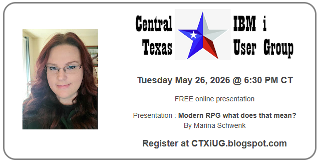 Central Texas IBM i User Group tweet media