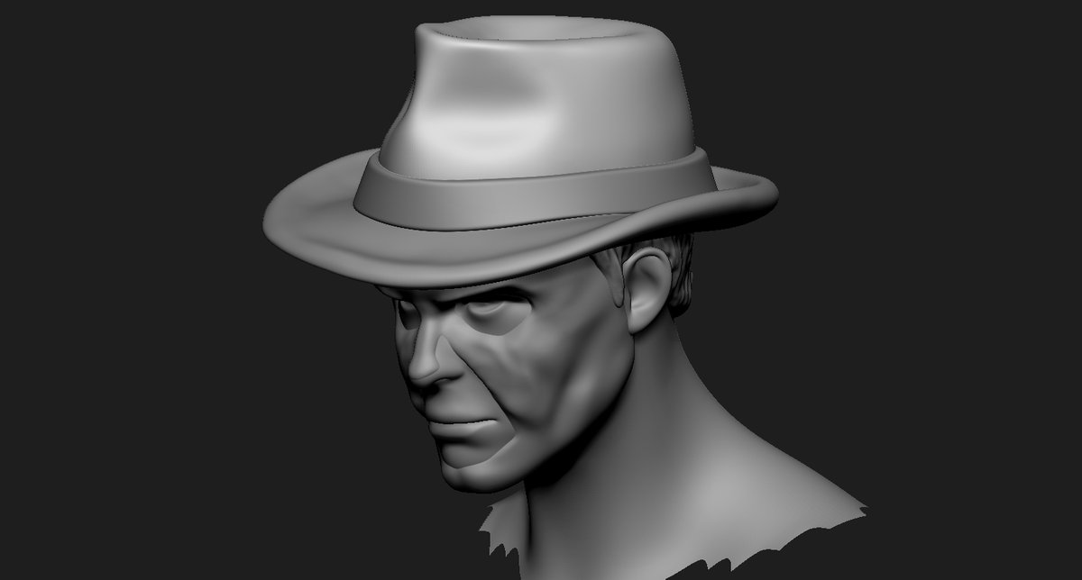 ろっかん式3D造顔メソッド おっさん #wip #Zbrush #sculpture