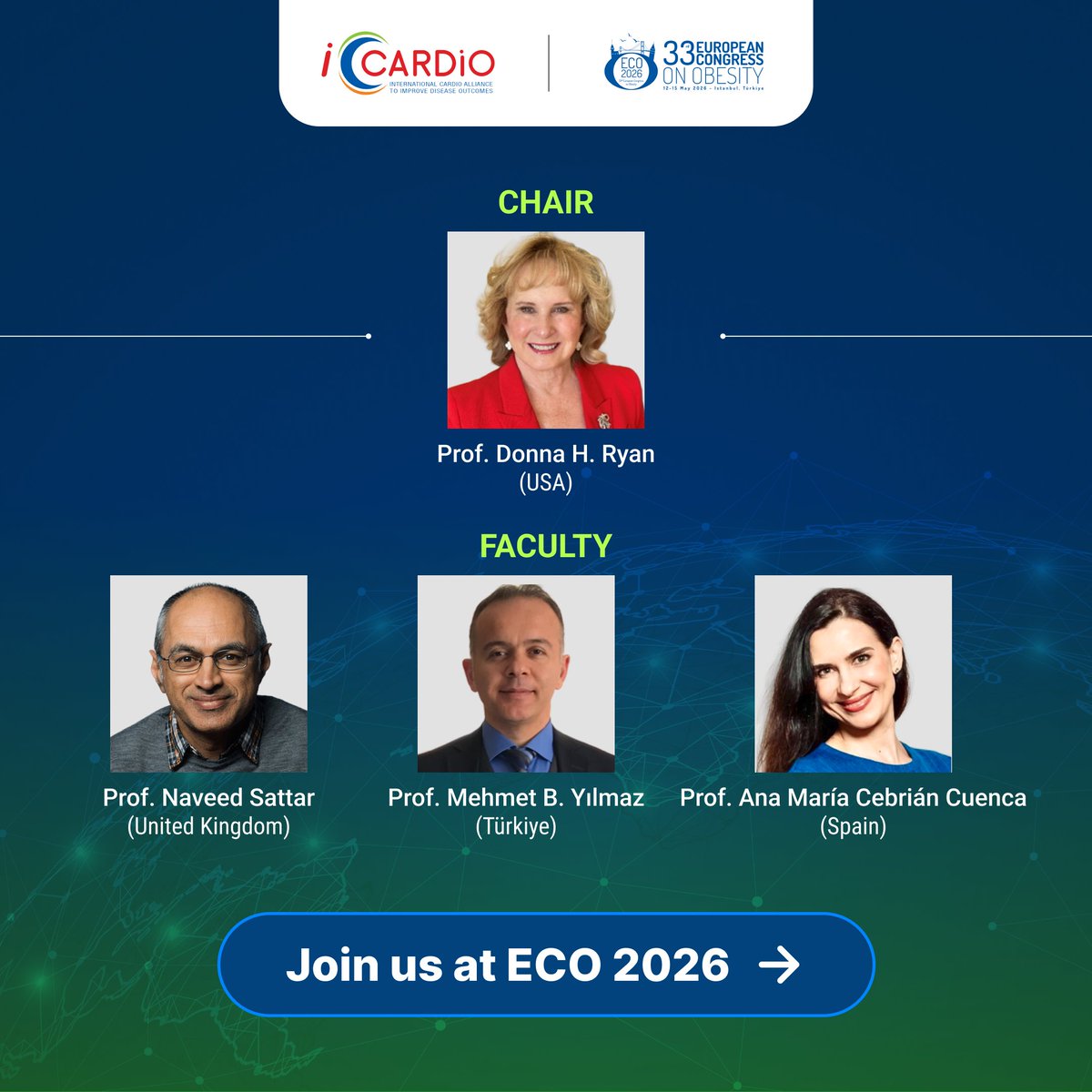 iCardioAlliance's tweet photo. #iCARDIO makes its global debut at #ECO2026 Istanbul.

AS06 | From Guidelines to Person-Centred Integrated Care in Obesity-related HFpEF

First presentation of the iCARDIO Global Implementation Guidelines: https://t.co/OLe2HT4CUl

#HFpEF #ObesityMedicine #Cardiology https://t.co/NJtfBDnngo