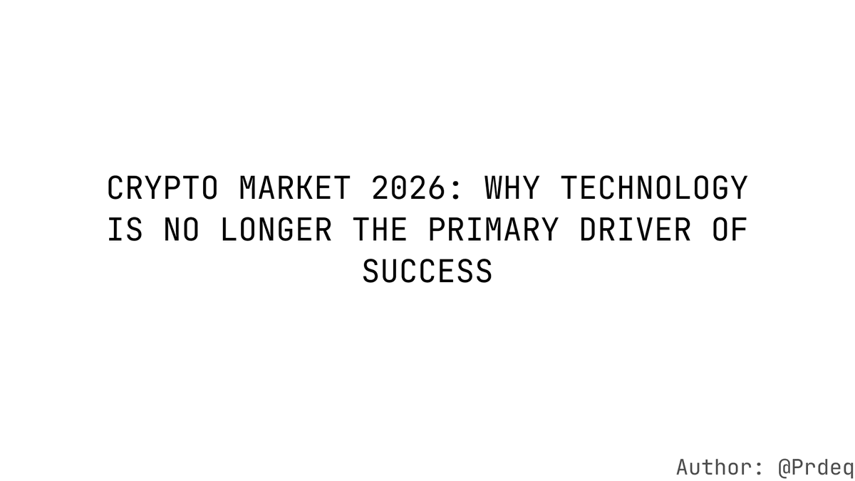 PrdeqDywe's tweet photo. Most new crypto projects are no longer trying to invent new technology  Not because innovation is dead but because the market rewards attention not infrastructure  A short piece on why crypto in 2026 creates more products, more tokens, but fewer real technological breakthroughs👇 https://t.co/4YwXaz2t3o