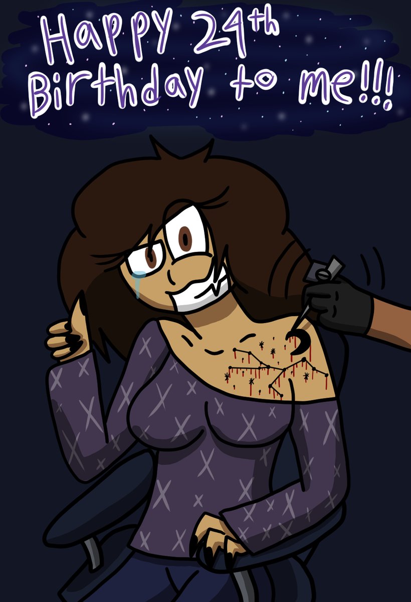 KayKayComics's tweet photo. Happy birthday to me! I even got my first tattoo!
#fypシ゚ #fypシ゚viralシ #fypシ゚viralシfypシ゚ #SmallAccountsMatter #smallartist #digitalartist #artist #birthdayart #happybirthdaytome #happybirthday https://t.co/cEtBUwF641