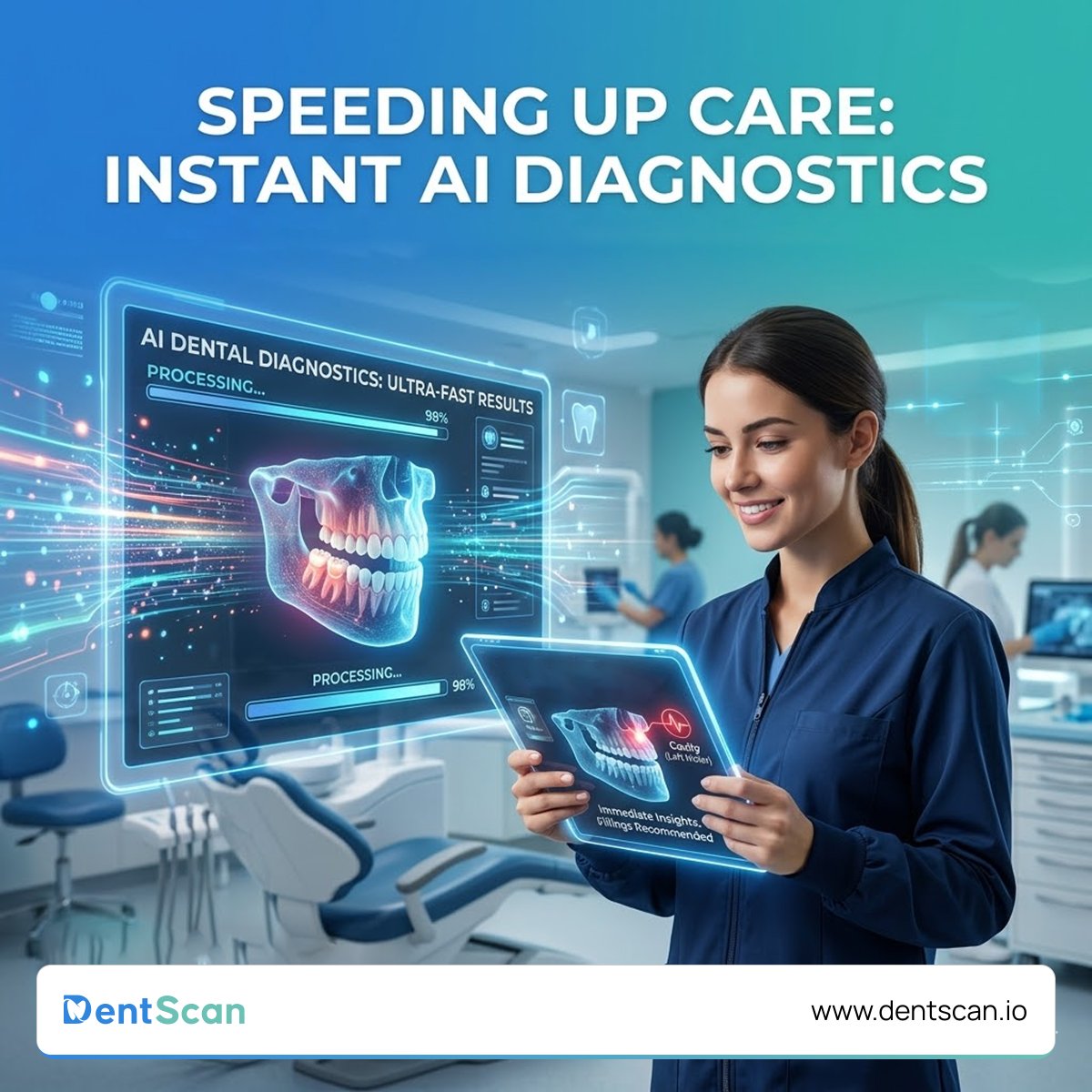 scan_dent's tweet photo. Speeding up care with instant AI diagnostics.

DentScan helps dental professionals access faster insights and smarter diagnostic support through AI-powered technology.

https://t.co/5gByUL4YsD

#DentScan #AIDiagnostics #DigitalDentistry https://t.co/AVzIWpxcku