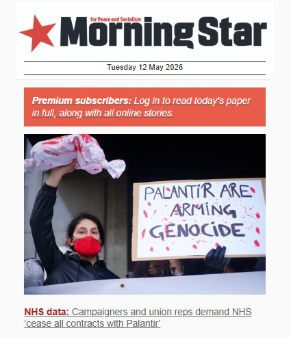 Labour4S's tweet photo. Reject the capitalist variants and receive a daily dose of socialism in your inbox. Sign up to the free Morning Star daily newsletter here: https://t.co/Gh9s9sImft https://t.co/p9j8KiLzAB