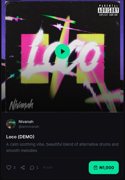 Sadeeq_Dev's tweet photo. @ikengamusic_ @DeborahudeVA Artist set a price of 1000 , i paid 150 and owned it , how ? https://t.co/h5pWzSrB84