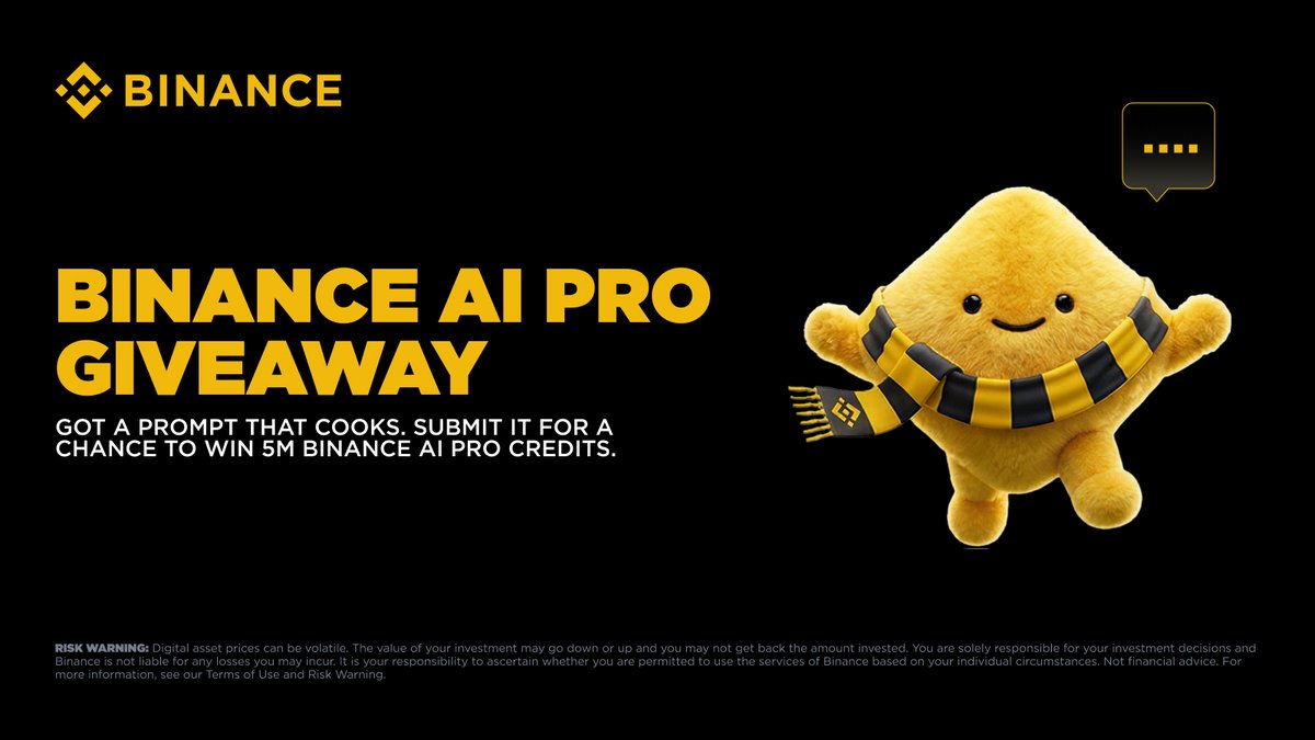 Got a Binance Ai Pro prompt that actually cooks? 👀

Show us your best one. The prompt that delivered real, impressive results.

🎁 Top 20 entries win 5M Binance Ai Pro credits each.

How to enter:
👉 Follow <a href="/binance/">Binance</a> + repost
👉 Reply with a screenshot of your prompt and output