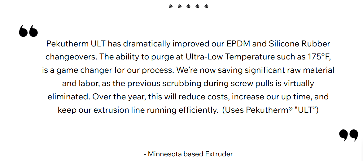 pekutherm's tweet photo. PEKUTHERM ULT designed for silicone and low temp elastomer molding. Operates down to 175°F (79°C) to ensure your equipment remains in peak condition despite difficult elastomers.  https://t.co/J4Ros1eHvJ #Manufacturing #Purging #injectionmolding #extrusion #Efficiency #UniTemp https://t.co/km8xXVUwsE