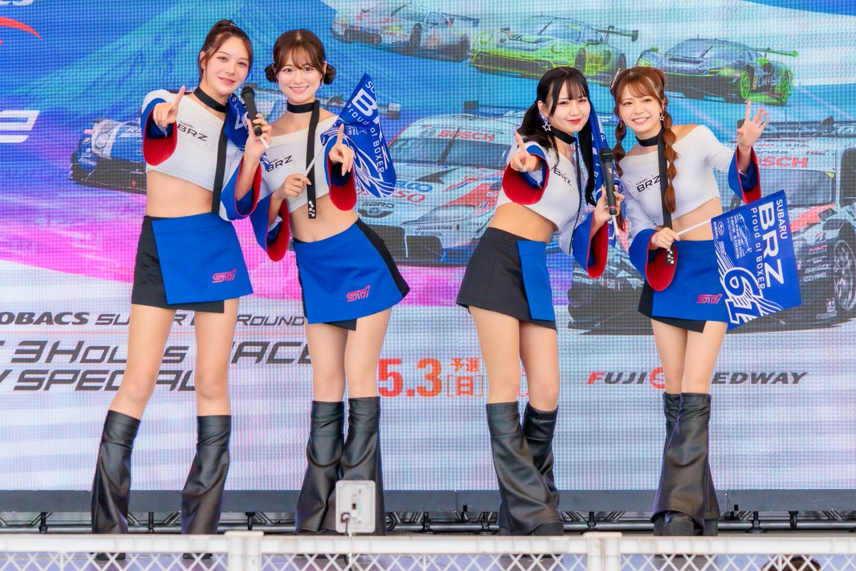 RockMan_Kazu's tweet photo. 2026 AUTOBACS SUPER GT Rd.2 FUJI
#SUBAR BRZ GT GALS BREEZE
#水神きき さん✨@mizukami_jasu
#桜田莉奈 さん✨@rina_sakurada
#荏崎ろあ さん✨@Roa_Ezaki
#立華理莉 さん✨@ri_tan_730
#SUPERGT #RA #レースアンバサダー #RQ https://t.co/aXg7EWtLhd