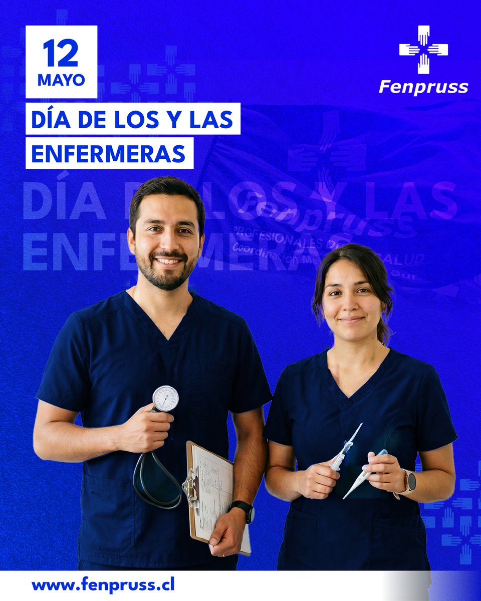 #DíaDeLaEnfermera 🔵 Desde el Directorio Nacional Fenpruss saludamos afectuosamente a los y las Enfermeras en su día. 💙

💪 Agradecemos su importante labor de atención y cuidados de la población, un trabajo fundamental para nuestra salud pública.  💉

<a href="/colegioenfermer/">Colegio Enfermeras de Chile</a>