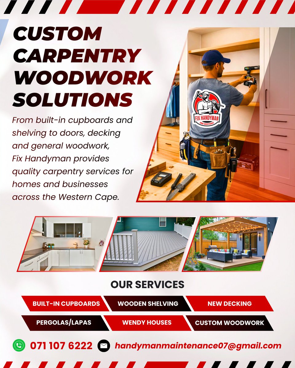 jasvertising's tweet photo. 🔥🏡 HANDYMAN SOCIAL MEDIA GRAPHICS COMPLETED 🛠️📲

🌐 https://t.co/ku5xnHg3y7

#JasvertisingSolutions #SocialMediaMarketing #GraphicDesign #Handyman #HomeMaintenance #WesternCape #Renovations #PaintingServices #Carpentry #SolarSolutions #Tiling #Decking #Waterproofing https://t.co/AerDSYrl7b