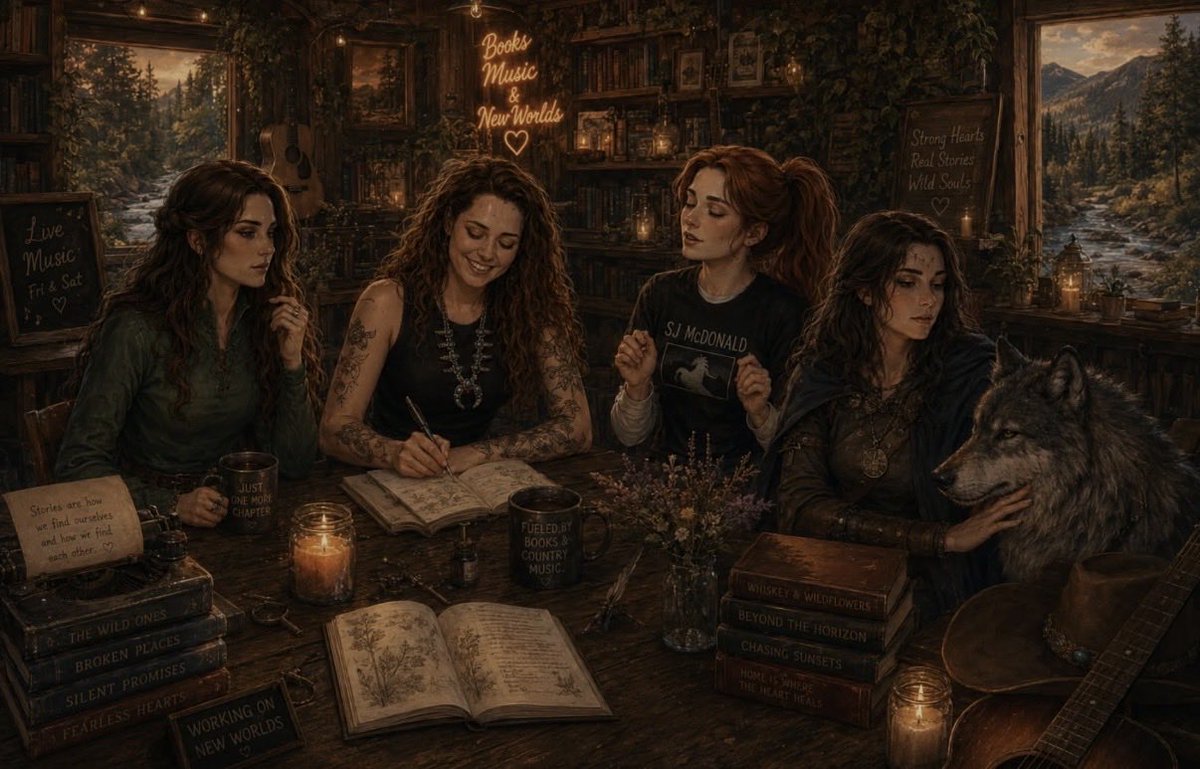 Hannah200285's tweet photo. Just hanging out with Rosella from Elements Of Us, Sienna from The Luna of Shadow and Light, and June from The Ghost and the Glass. https://t.co/XYii2T0BqA