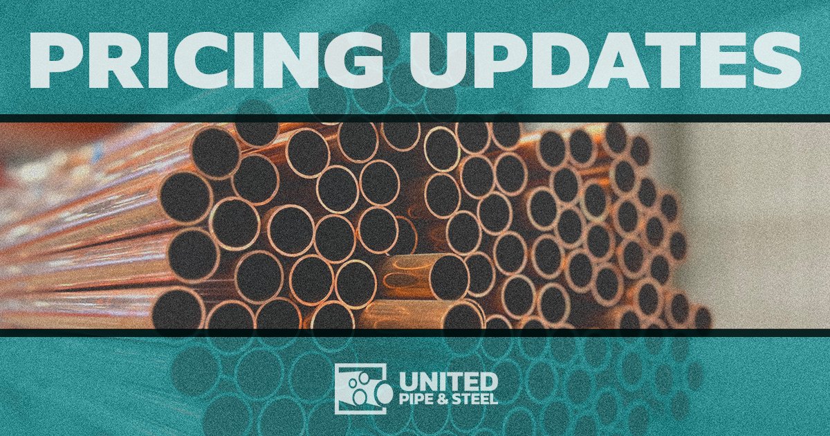 UnitedPipeCorp's tweet photo. Mills have announced a copper tube list price increase and a new sheet is now in effect. Get the full update and access the new price sheet here: https://t.co/DY0wpHSxk7

#Copper https://t.co/sbCEtTeFRG