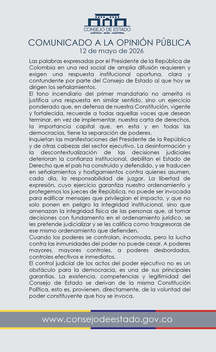 Consejo de Estado tweet media