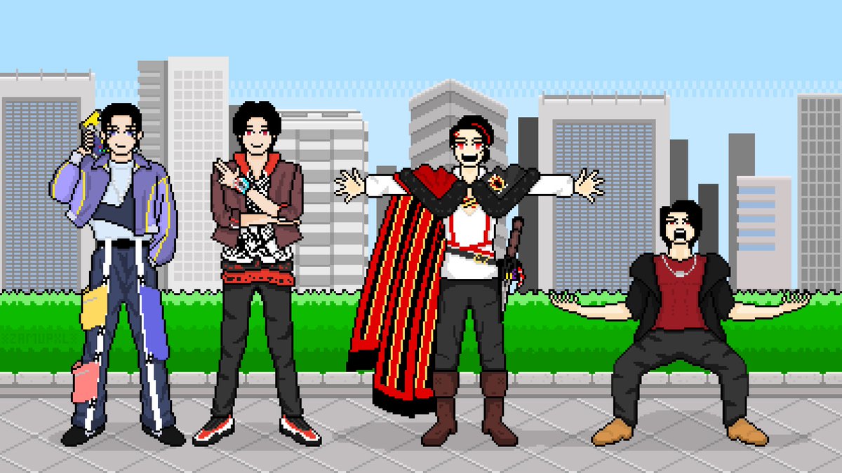 🟣🔴🔴🔴 #ドット絵 #pixelart