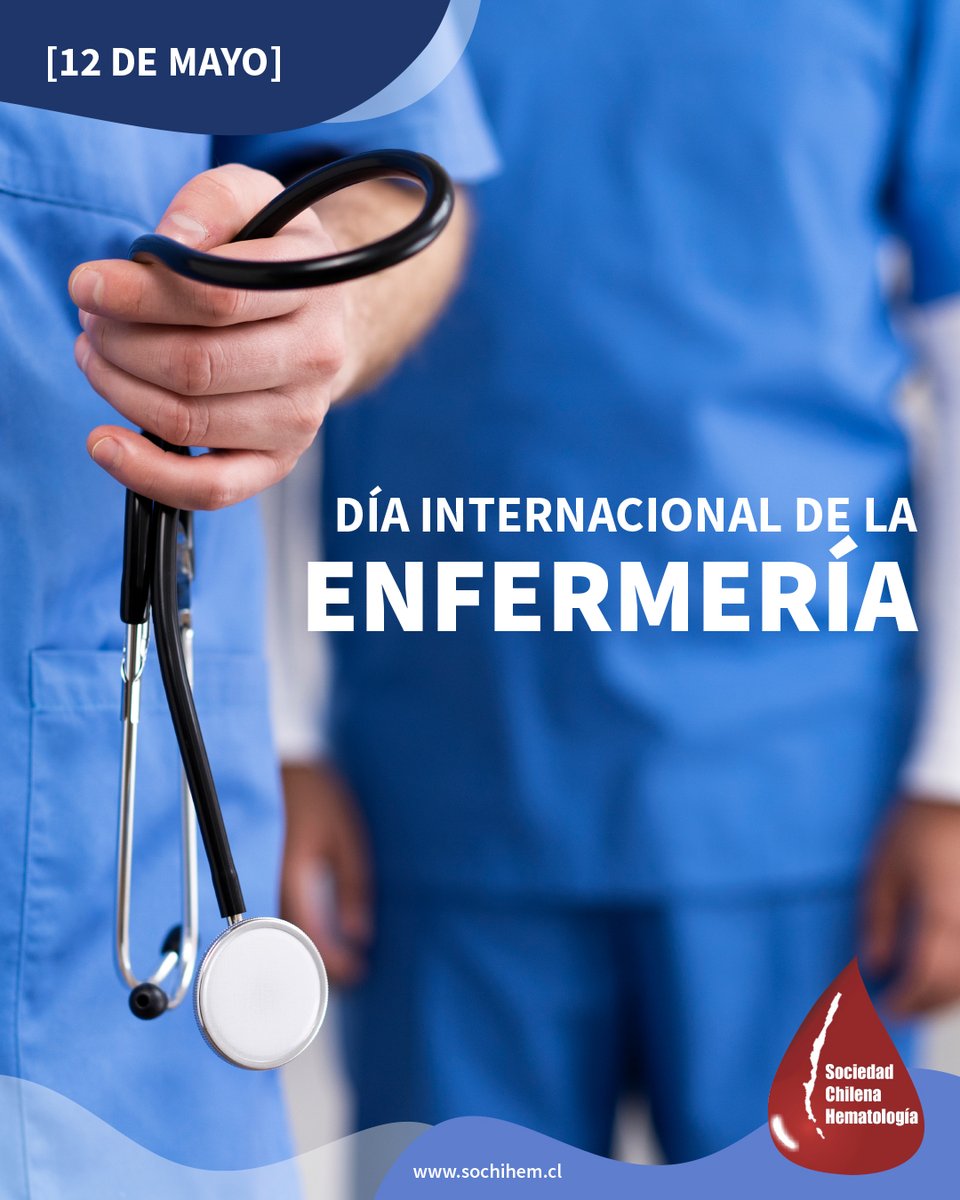 sochihem's tweet photo. 12 DE MAYO | ENVIAMOS UN CARIÑO SALUDO A LAS ENFERMERAS Y ENFERMEROS DEL PAÍS

Desde SOCHIHEM conmemoramos este día con mucha admiración por las enfermeras y enfermeros que trabajan y apoyan de forma fundamental en el tratamiento de nuestros pacientes. 

¡Que tengan un gran día! https://t.co/pVEIePQjSv
