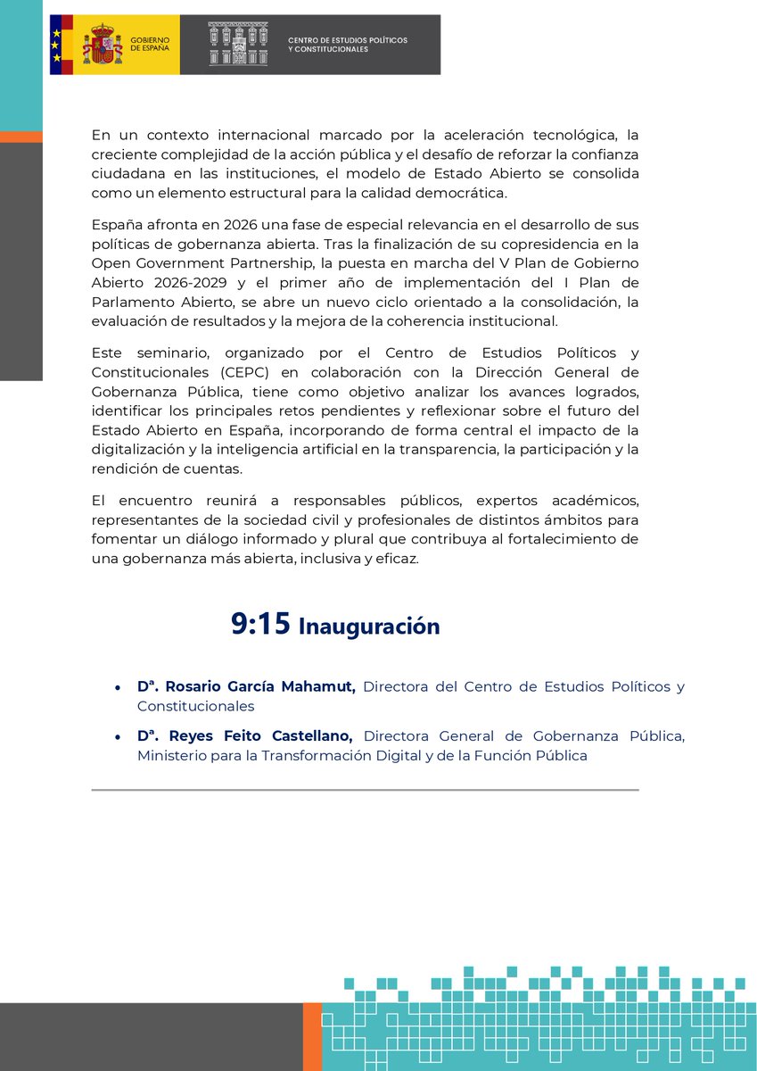 Centro de Estudios Políticos y Constitucionales tweet media