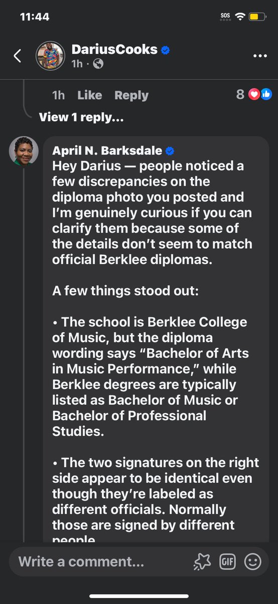 Brittne32013030's tweet photo. #dariuscrooks #dariuscooks um someone please please look this up because ummmmm….  Did he lie again about getting his degree?? Someone caught it https://t.co/KFFMuJ7qbj