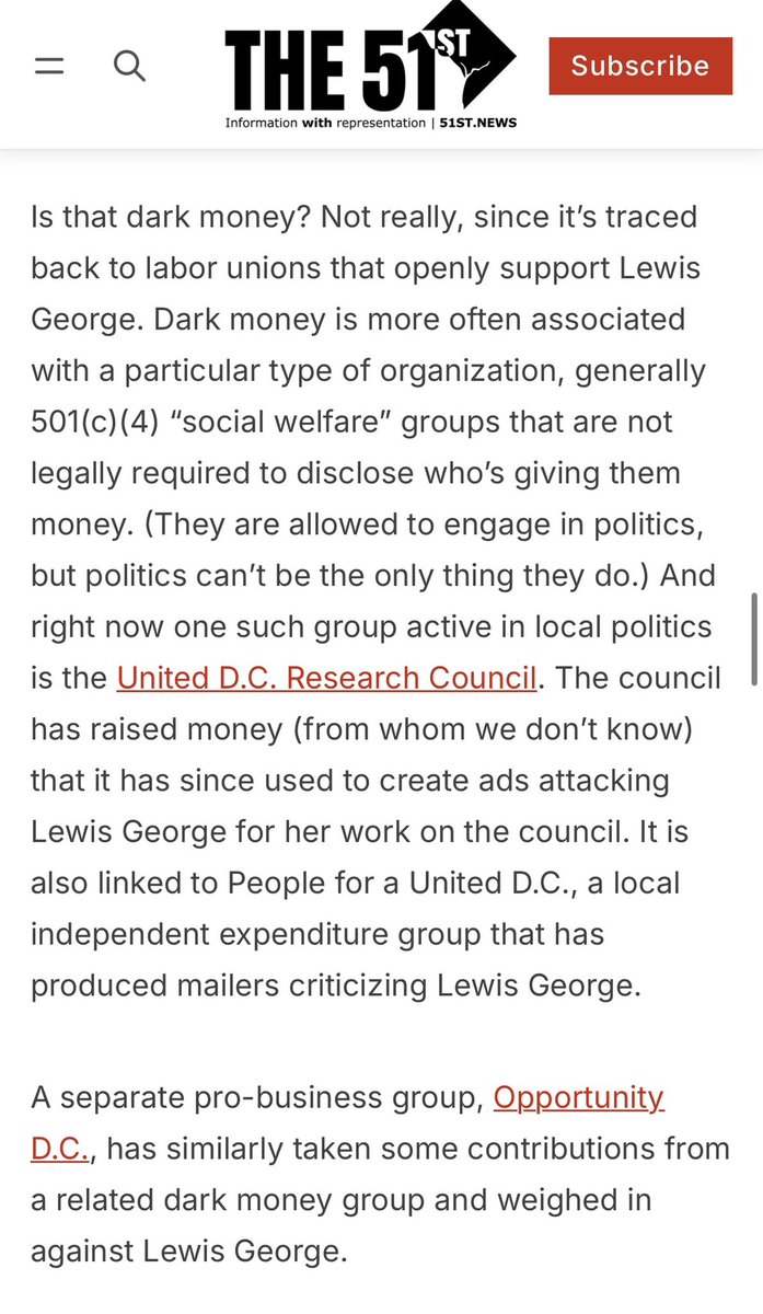 ScottGoldstein's tweet photo. Very good fact checking from @maustermuhle. Love this part which is like “is Lewis George be editing from “dark money” as Kenyan McDuffie suggests? No- it’s not dark money at all. But there is a candidate getting dark money- Kenyan McDuffie.” https://t.co/SMqMbENuLC