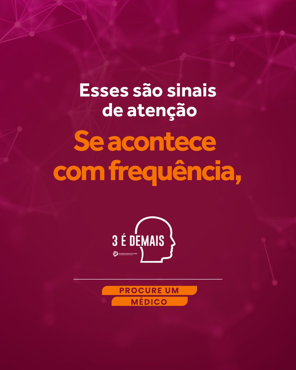 SBCefaleias's tweet photo. 3 ou mais crises por mês? Isso é demais. Conheça os sinais que indicam que sua dor de cabeça precisa de atenção médica. 🧠

#maiobordô #3édemais #cefaleacronica #dordecabeça #enxaqueca #sbce #sociedadebrasileiradecefaleia #saudecerebral #neurologia #cuidedoseucérebro https://t.co/7lNxq6y9PO