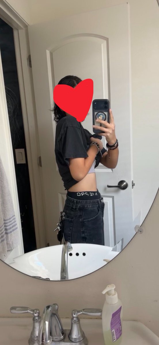 starvde's tweet photo. same bra shorts and jeans 8 months apart (the shorts are for my sensory issues) https://t.co/yvG4HY7yfd