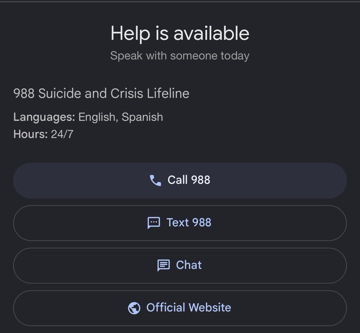 JimLaPorta's tweet photo. If you or someone you know is in need of help. Call or text 988. https://t.co/ltUz9kLVtb