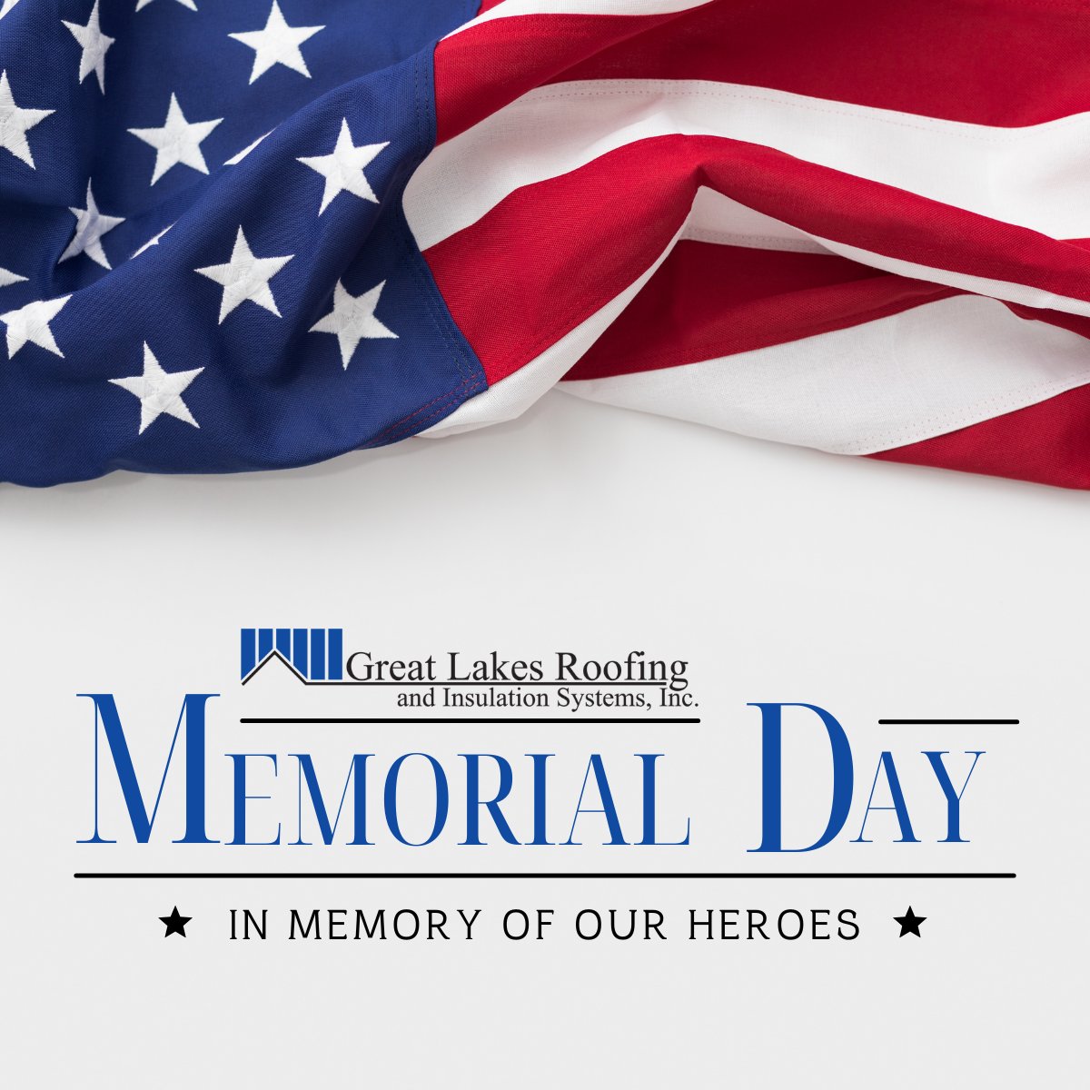 GL_Roofing's tweet photo. Today, we pause to honor and remember the brave men and women who made the ultimate sacrifice for our freedom.

From all of us at Great Lakes Roofing, we are forever grateful.

#MemorialDay #HonorAndRemember #GreatLakesRoofing https://t.co/6ZFSRrxLlq