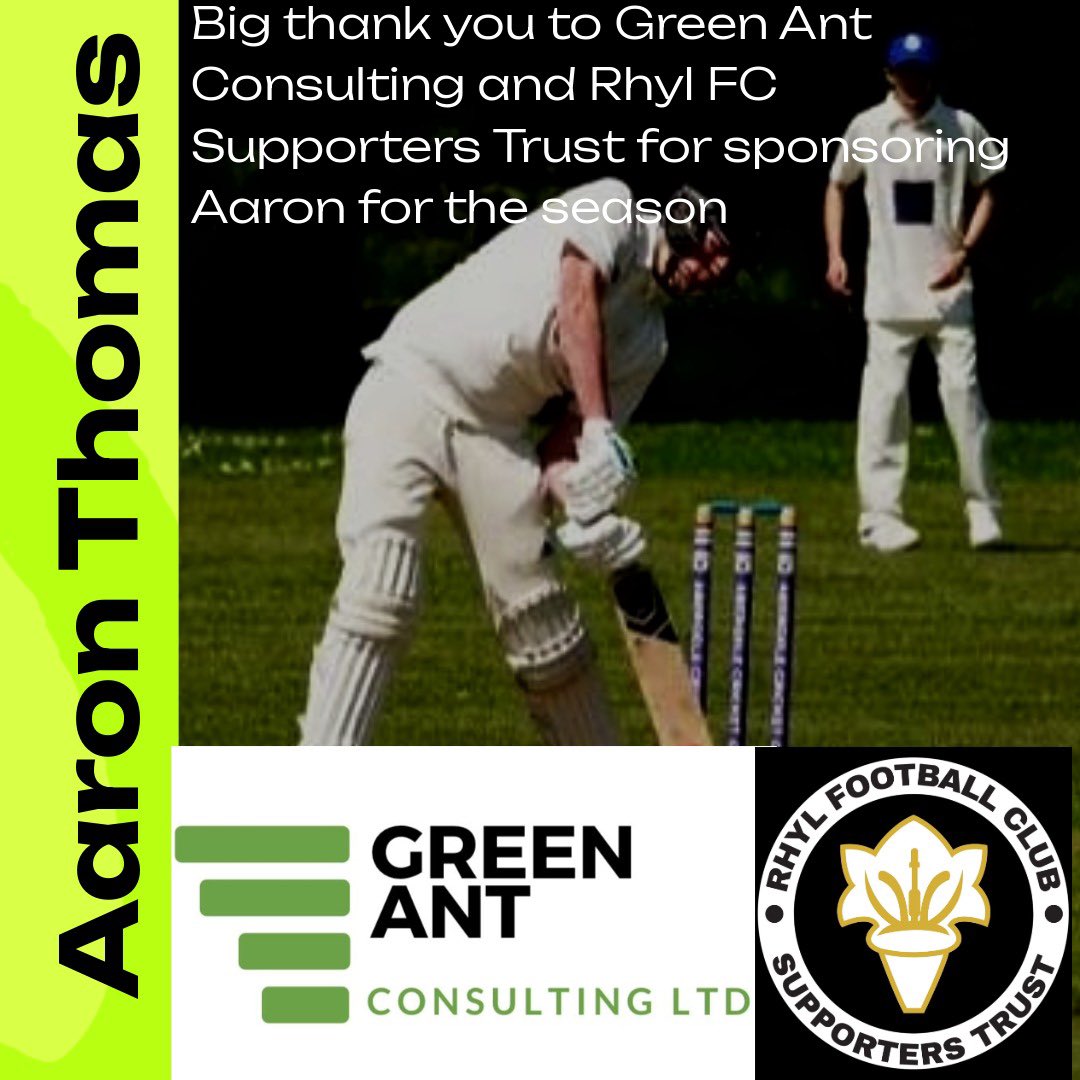 HalkynCC's tweet photo. A huge thank you to Green Ant Consulting and @RhylFCST for sponsoring 
@azzathomas58 for the 2025 season 🙌💛

Your support means a lot to everyone at the club and helps us grown on and off the pitch https://t.co/nbVINiODgS