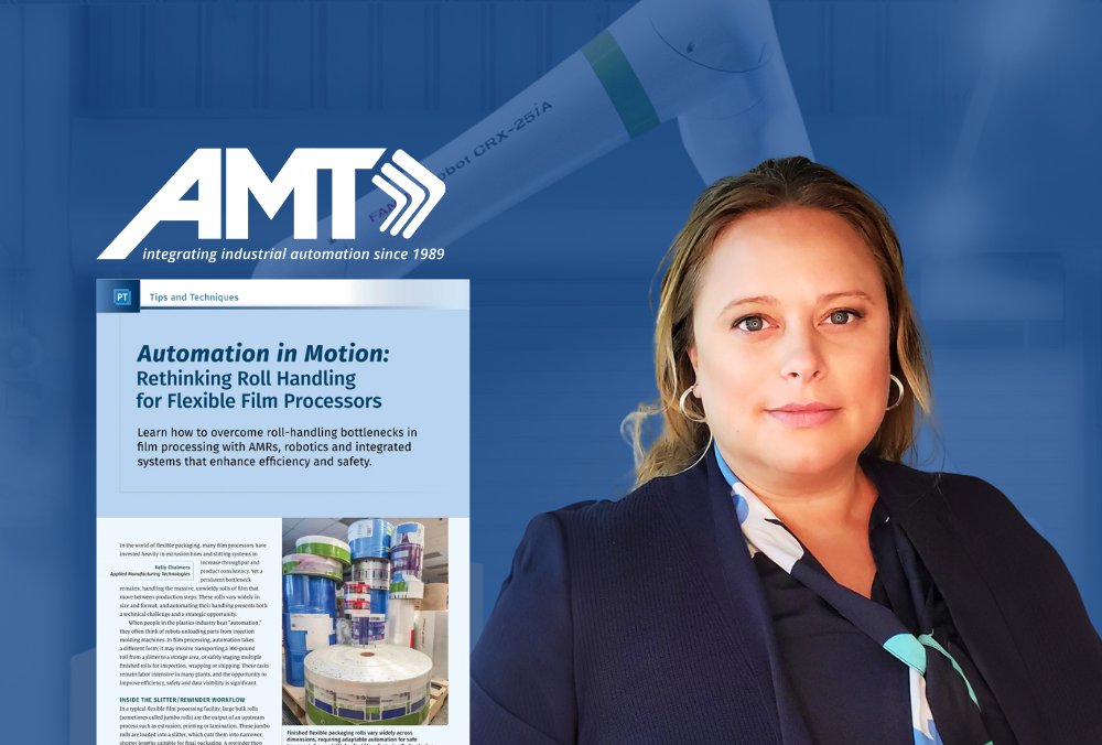 appliedmfgtech's tweet photo. Roll handling doesn’t always get the attention it deserves—but it should. In her Plastics Technology cover article, Kelly Chalmers explores how automation can improve one of the most manual parts of film processing: https://t.co/VcUT90vlXK https://t.co/yap2KLCOXm